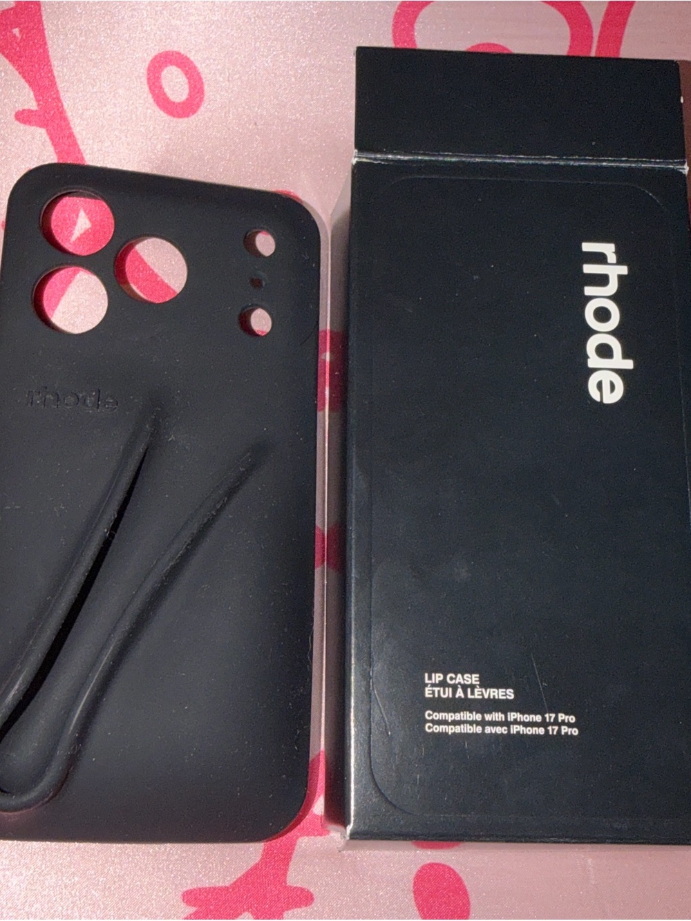 RHODE Black Lip Case for iPhone 17 Pro with Built-In Grip